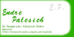 endre palesich business card